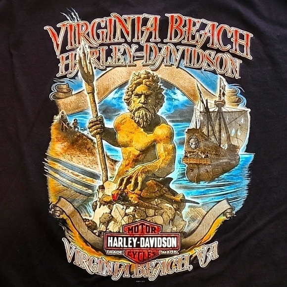 Harley-Davidson Other - Harley-Davidson 3xl Black T Viginia Beach HD Neptune ♥️